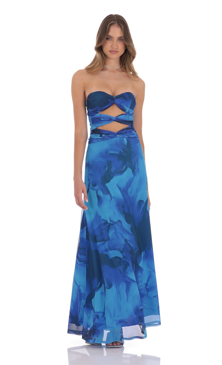 Picture Mesh Floral Cutout Maxi Dress in Blue. Source: https://media-img.lucyinthesky.com/data/product-media/850xAUTO/10c72cae-3182-4e9b-a5b2-b202445fc5fe.jpg