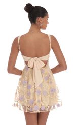 Picture of Back Bow Fit and Flare Dress in White