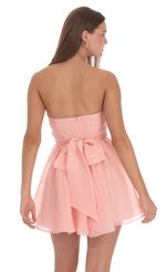 Picture of Strapless A-line Dress in White