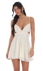 Picture of Cutout Fit and Flare Dress in Ivory