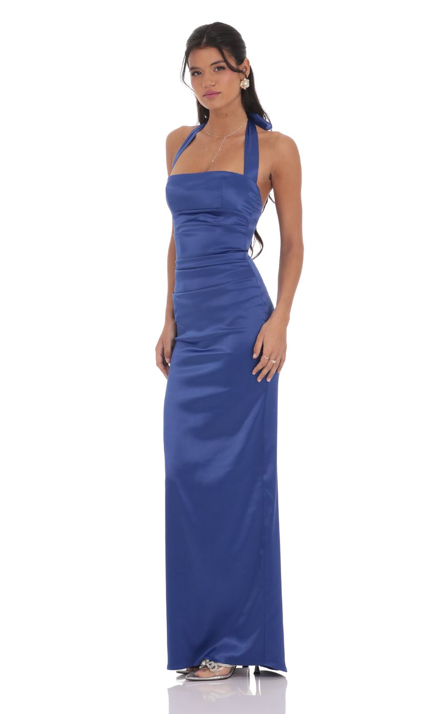 Picture Satin Halter Maxi Dress in Blue. Source: https://media-img.lucyinthesky.com/data/product-media/850xAUTO/57f250e3-4464-49c0-bc7c-6b9f49534483.jpg