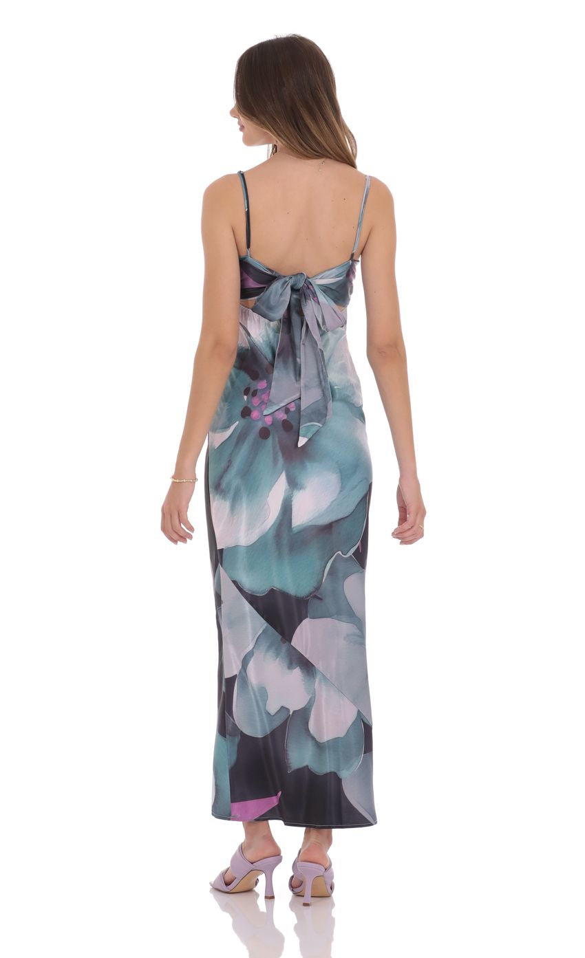 Picture Floral Back Tie Maxi Dress in Dark Teal. Source: https://media-img.lucyinthesky.com/data/product-media/850xAUTO/59464352-b258-4976-92b0-f6c842e8a089.jpg