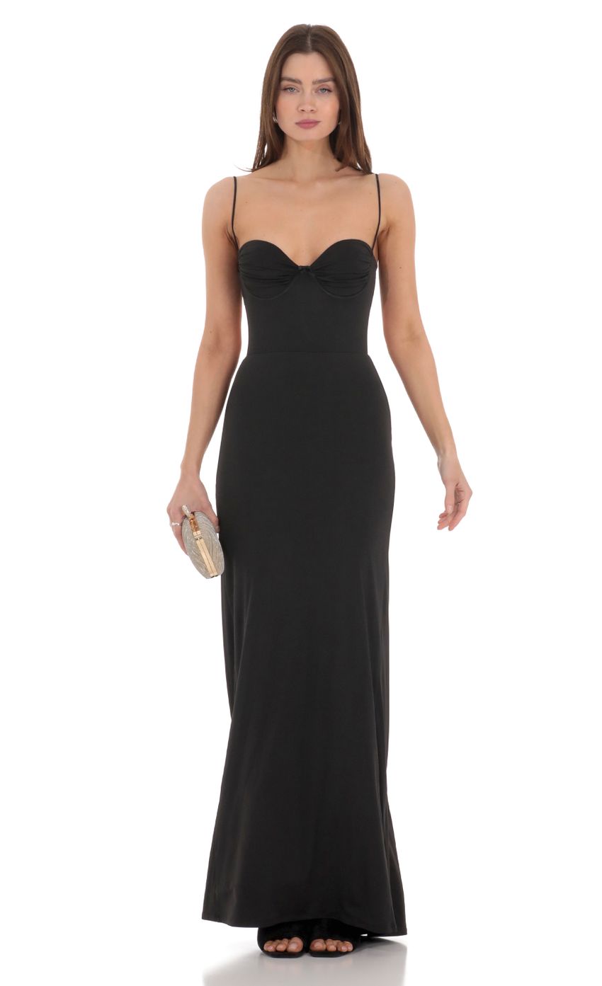 Picture Open Back Mermaid Maxi Dress in Black. Source: https://media-img.lucyinthesky.com/data/Feb24/850xAUTO/6bff3cc3-4727-4787-b821-d5813f2356d8.jpg