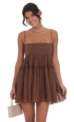 Picture of Dotted Floral Babydoll Dress in Pink
