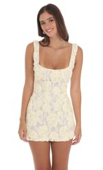 Picture of Textured Floral Bodycon Dress in White