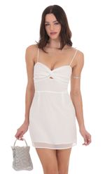 Picture of Front Twist Dress in Blue