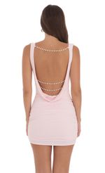 Picture of Pearl Strap Open Back Dress in White