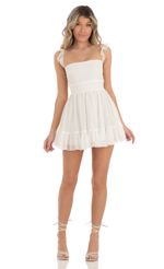 Picture of Dotted A-line Dress in White