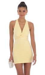 Picture of Twist Open Back Dress in Light Blue
