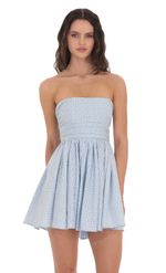 Picture of Strapless A-line Dress in White