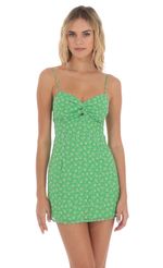 Picture of Front Twist Dress in Blue