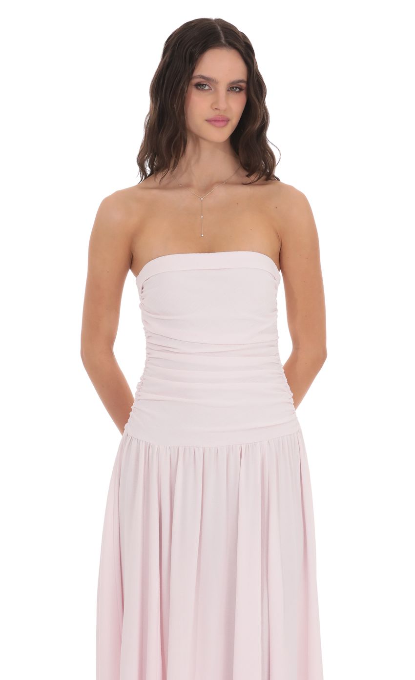 Picture Strapless Drop Waist Maxi Dress in Pastel Pink. Source: https://media-img.lucyinthesky.com/data/product-media/850xAUTO/d24272b9-b262-436f-a3e4-4fcb630e20a7.jpg