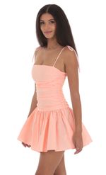 Picture of Ruched Fit and Flare Dress in Yellow