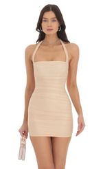 Picture of Boop Rhinestone Bodycon Dress in White