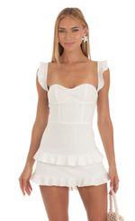 Picture of Ruffle Corset Dress in White