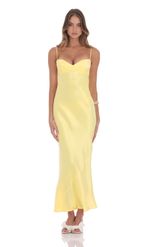 Picture of Floral Back Tie Maxi Dress in Dark Teal