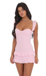 Picture of Ruffle Corset Dress in White