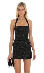 Picture of Boop Rhinestone Bodycon Dress in White